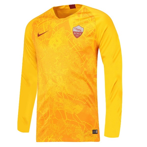 Maillot Football AS Roma Third ML 2018-19 Jaune